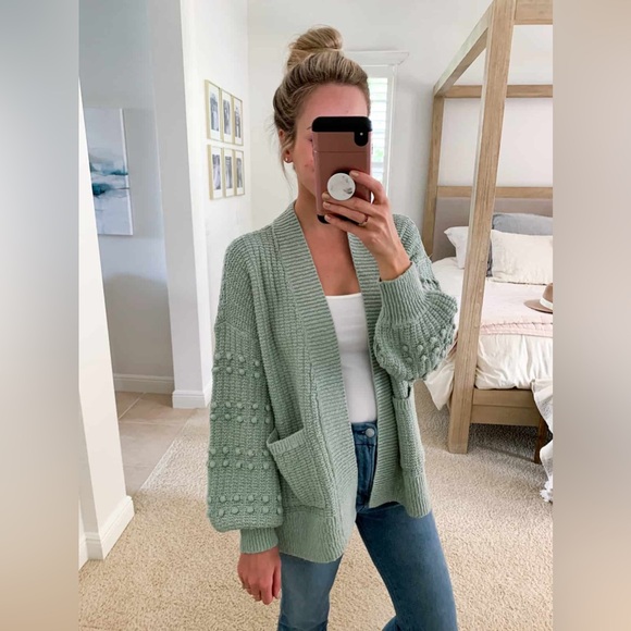 Madewell Bobble Cardigan Sage - Picture 3 of 15